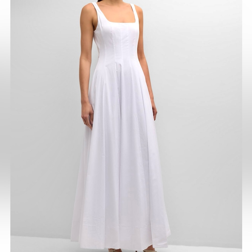 πΊπHPππΊ NWT Staud Wells Maxi Dress White - Picture 7 of 16